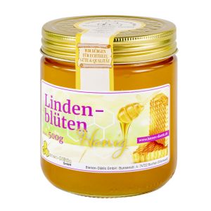 Lindenblütenhonig im 500g Glas mit Schraubdeckel
