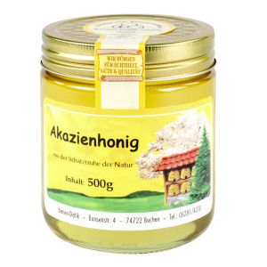 Akazienhonig im 500g Glas mit Schraubdeckel