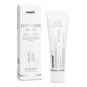 Gehwohl Schrundensalbe in einer Tube mit passender Kartonverpackung