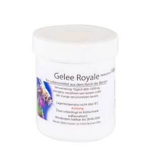 100g Gelee Royale in einer weißen Dose mit Schraubdeckel