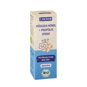 Manuka Honig + Propolis Spray in einer Kartonverpackung