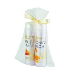 Geschenkset Honig-Milch Körperlotion / Duschgel