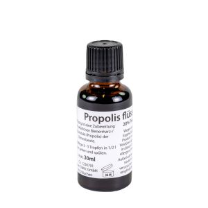 Propolis mit 20% Alkohol in einem Glasfläschchen