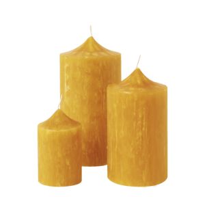 Stumpenkerze 100 % Bienenwachs Struktur 140/75