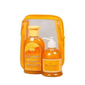 Geschenk Set gelb / Shampoo mit Seifenspender